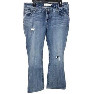 Torrid Distressed Relaxed Boot Jeans‎ Size 14 Hemmed to 30"